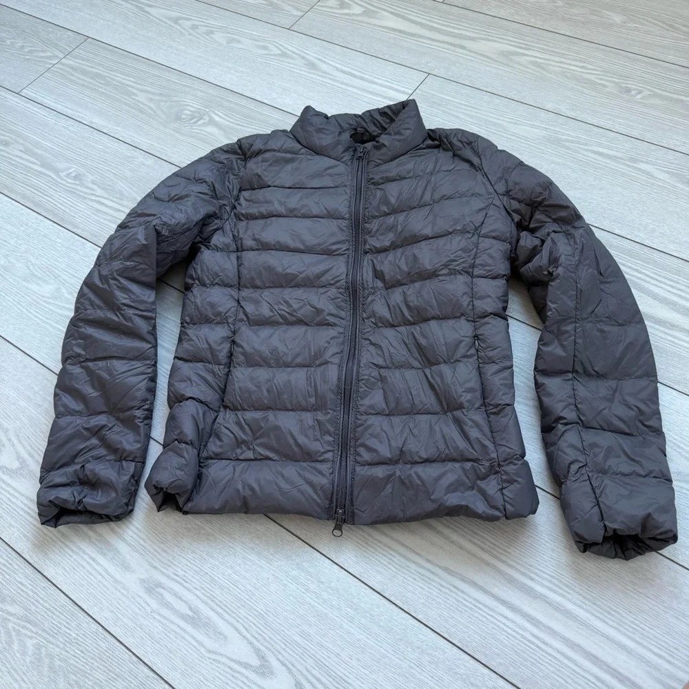 TKEQ The EZ Packable goose Down Jacket Nickel grey puffer lightweight small coat - Picture 5 of 9